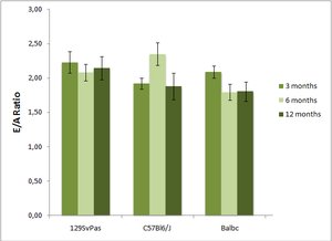 Cardio_Echocardiography E/A ratio graph